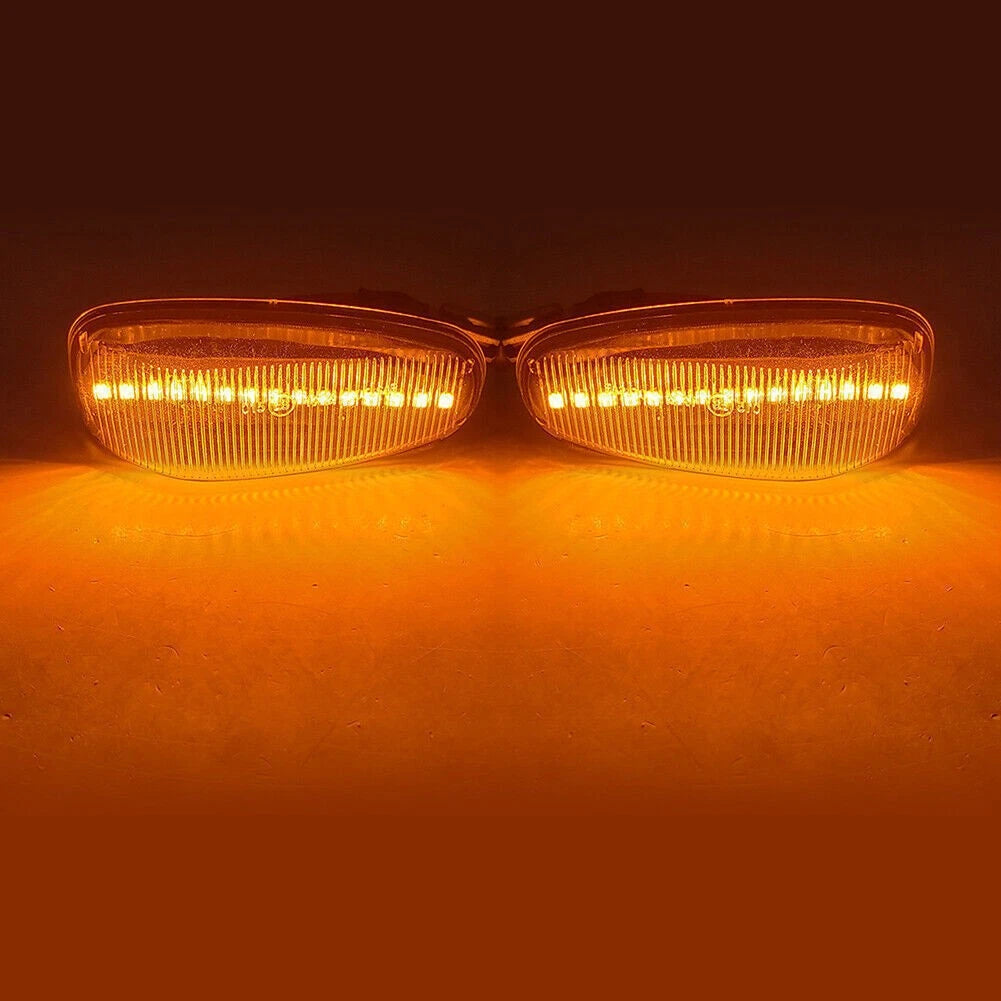 LED Sequential Dynamic Clear Side Marker Lights for Benz C E CLK Class (1995-2002)