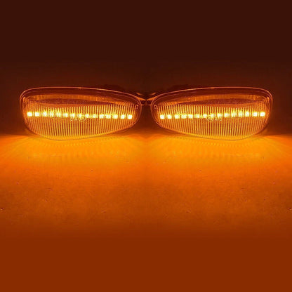 LED Sequential Dynamic Clear Side Marker Lights for Benz C E CLK Class (1995-2002)