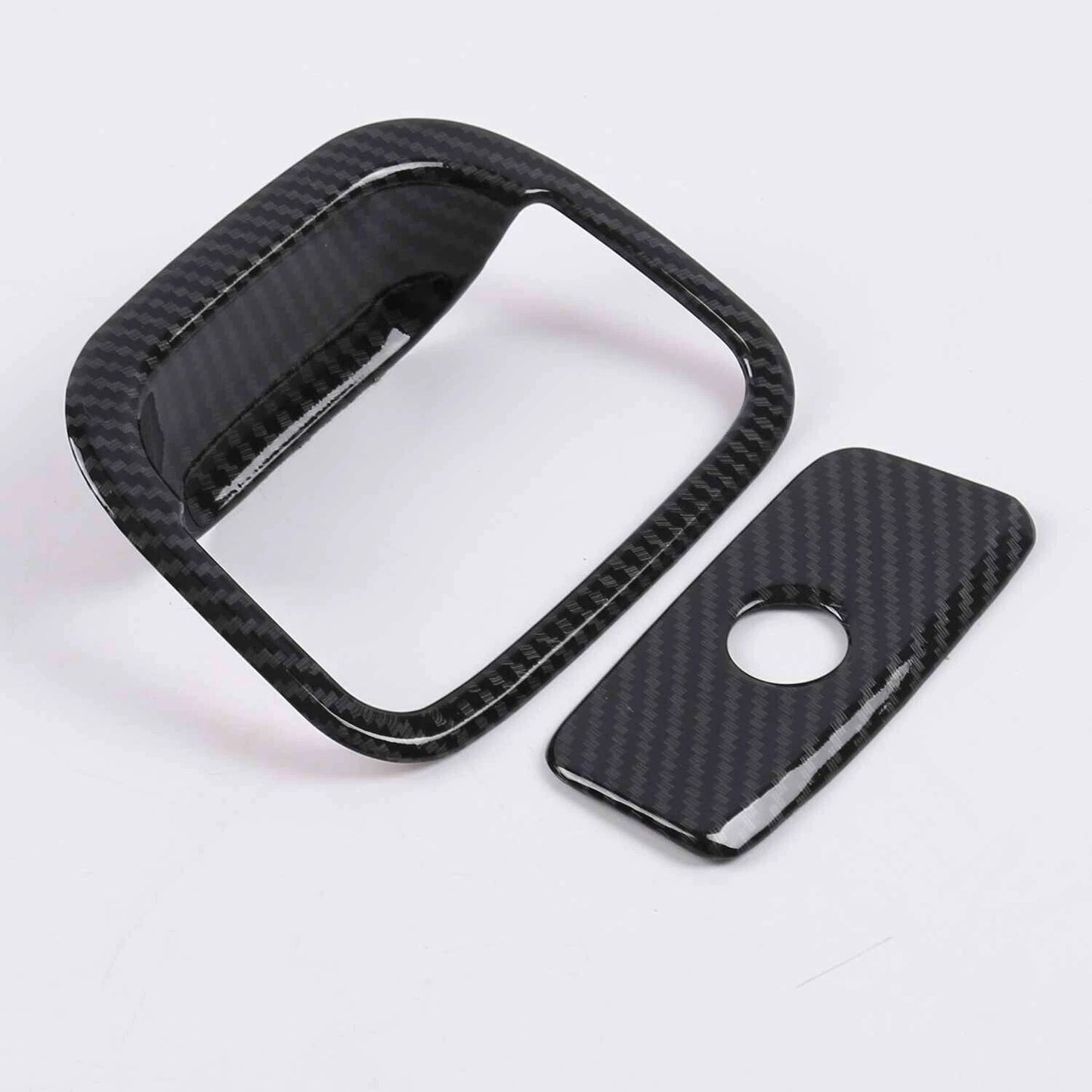 Carbon Fiber Storage Box Handle Lid Cover Trim for Jeep Grand Cherokee (2014-2021)