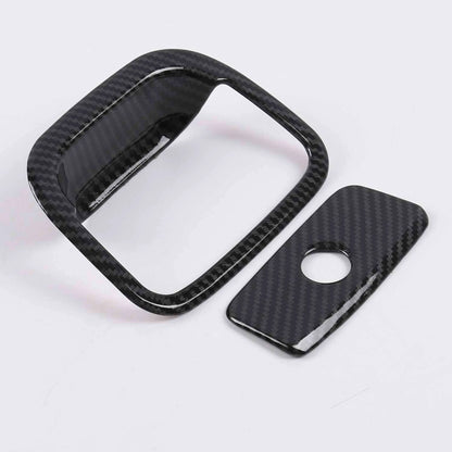 Carbon Fiber Storage Box Handle Lid Cover Trim for Jeep Grand Cherokee (2014-2021)