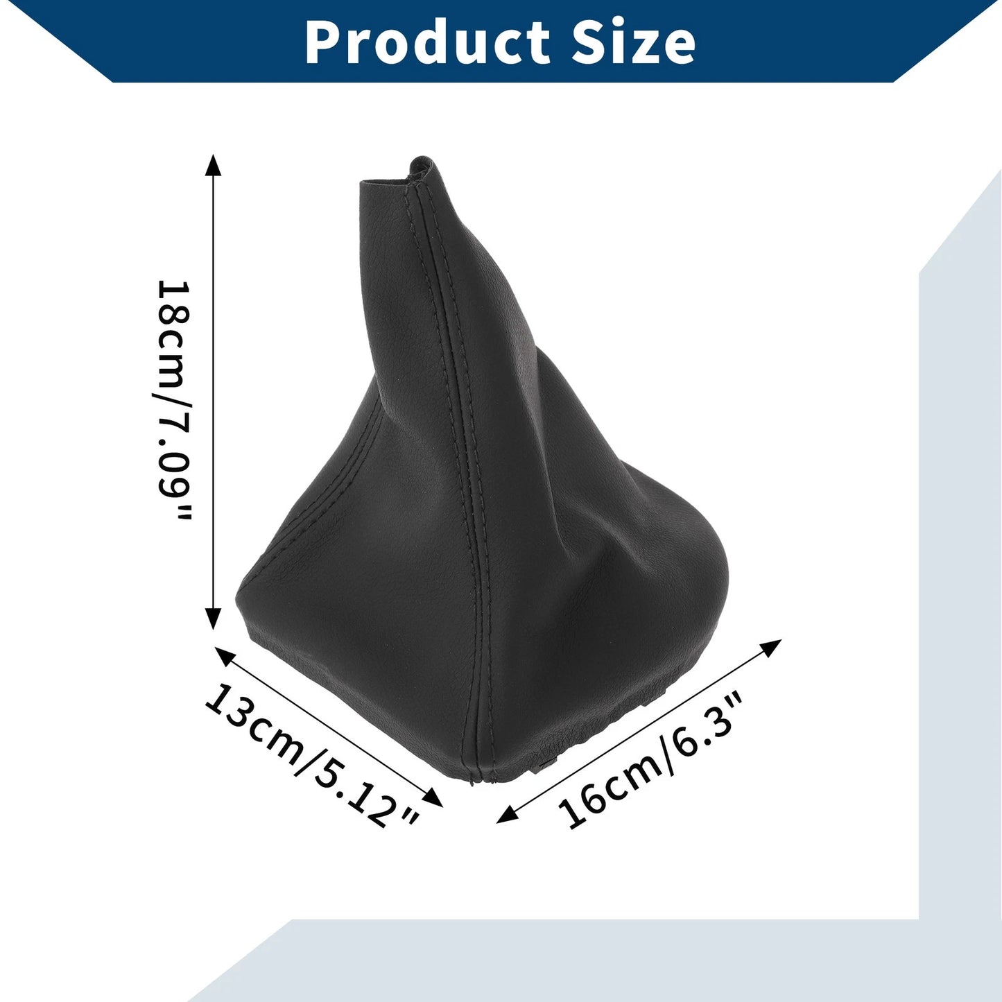 Car Gear Shift Stick Gaiter Black Leather for BMW E60 E61 (2004-2008)