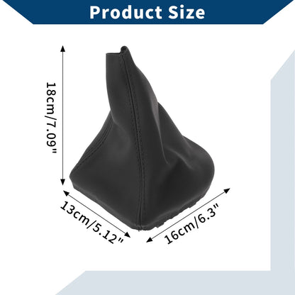 Car Gear Shift Stick Gaiter Black Leather for BMW E60 E61 (2004-2008)