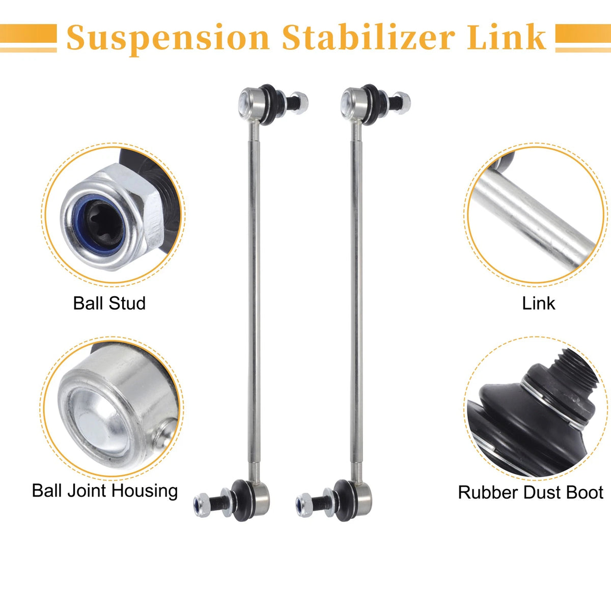 2 x Front Stabiliser Sway Bar Links for Toyota RAV4, Lexus NX200t (2013-2018)