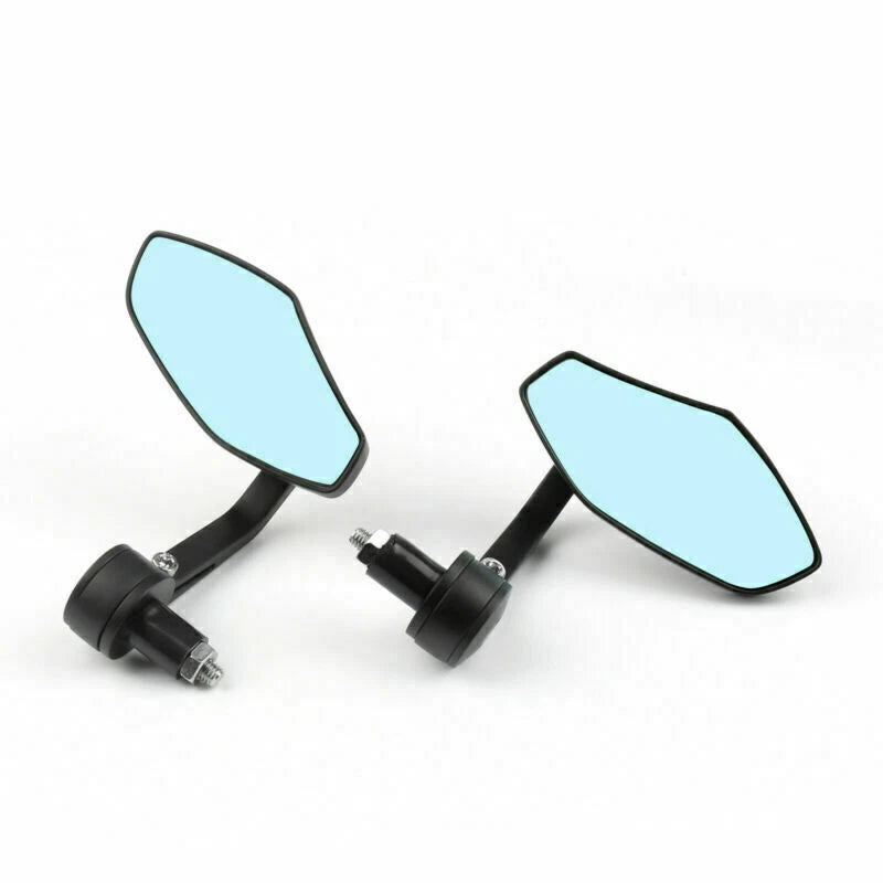 7/8" Aluminum Rearview Mirrors for Motorcycle Black (F2)