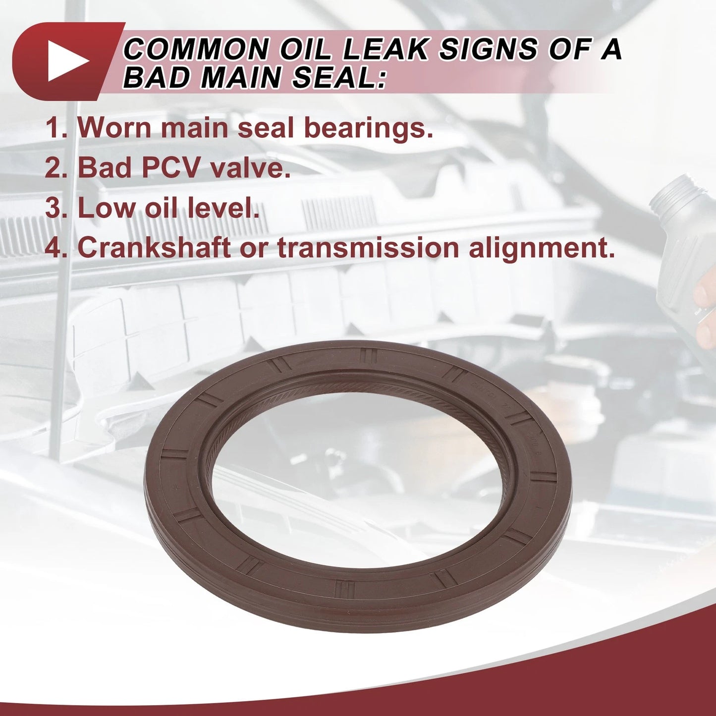 Rear Crankshaft Oil Seal for Hyundai Elantra, Kia Forte (2011-2016)