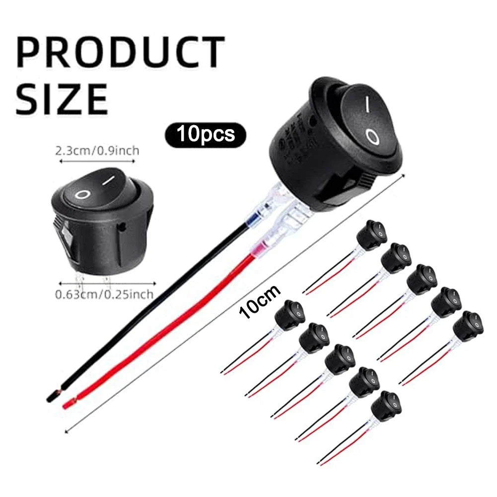 Convenient Stock 2 Pin Boat Switch Copper Components Rated 6A/220V