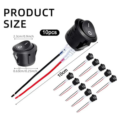 Convenient Stock 2 Pin Boat Switch Copper Components Rated 6A/220V
