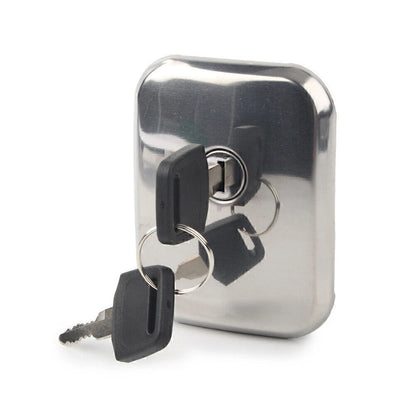 Fuel Gas Tank Cap Cover Lock + 2 Keys Chrome for KAWASAKI KZ1000 (1981-1983)