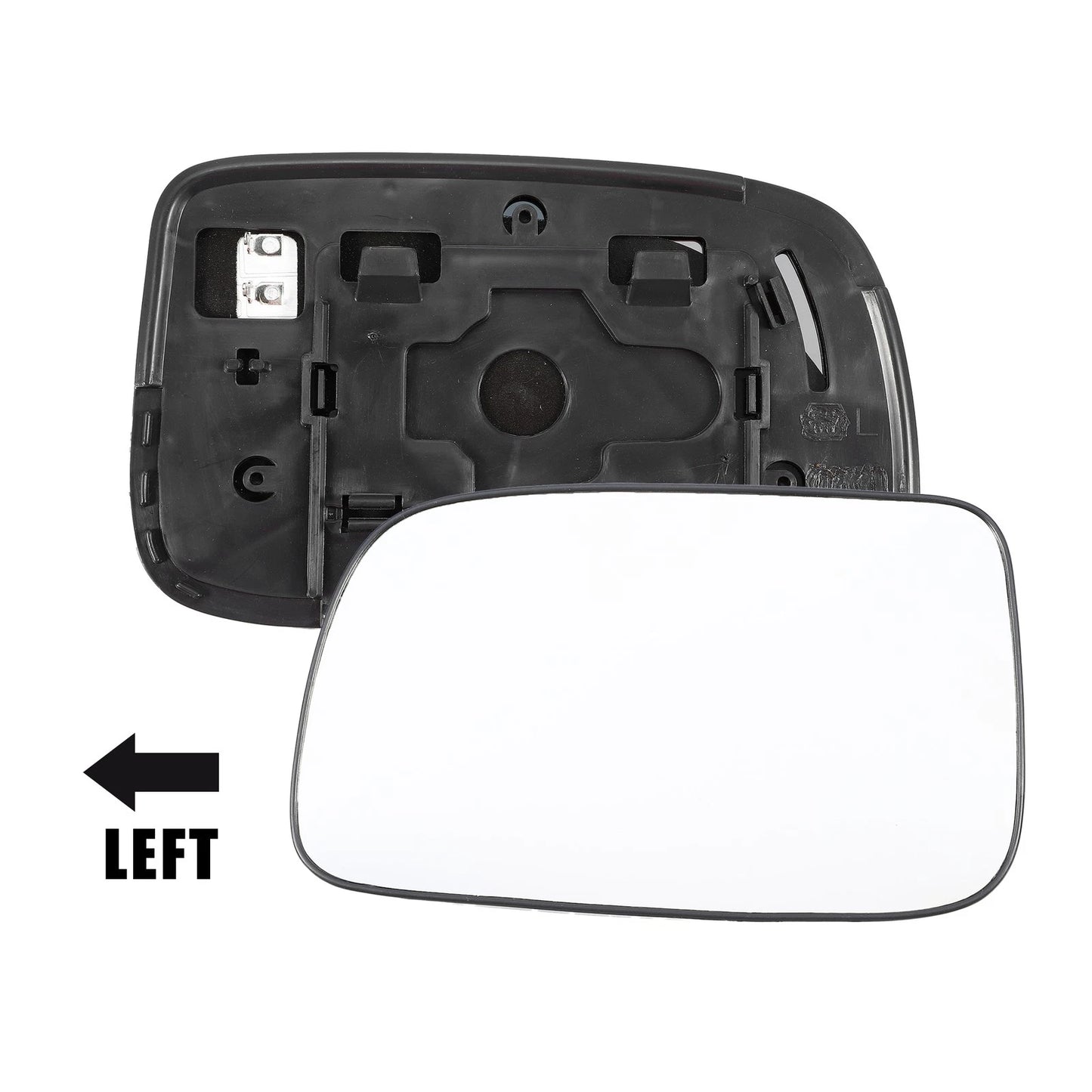 Rearview Mirror Glass with Backing Plate for Toyota Prius