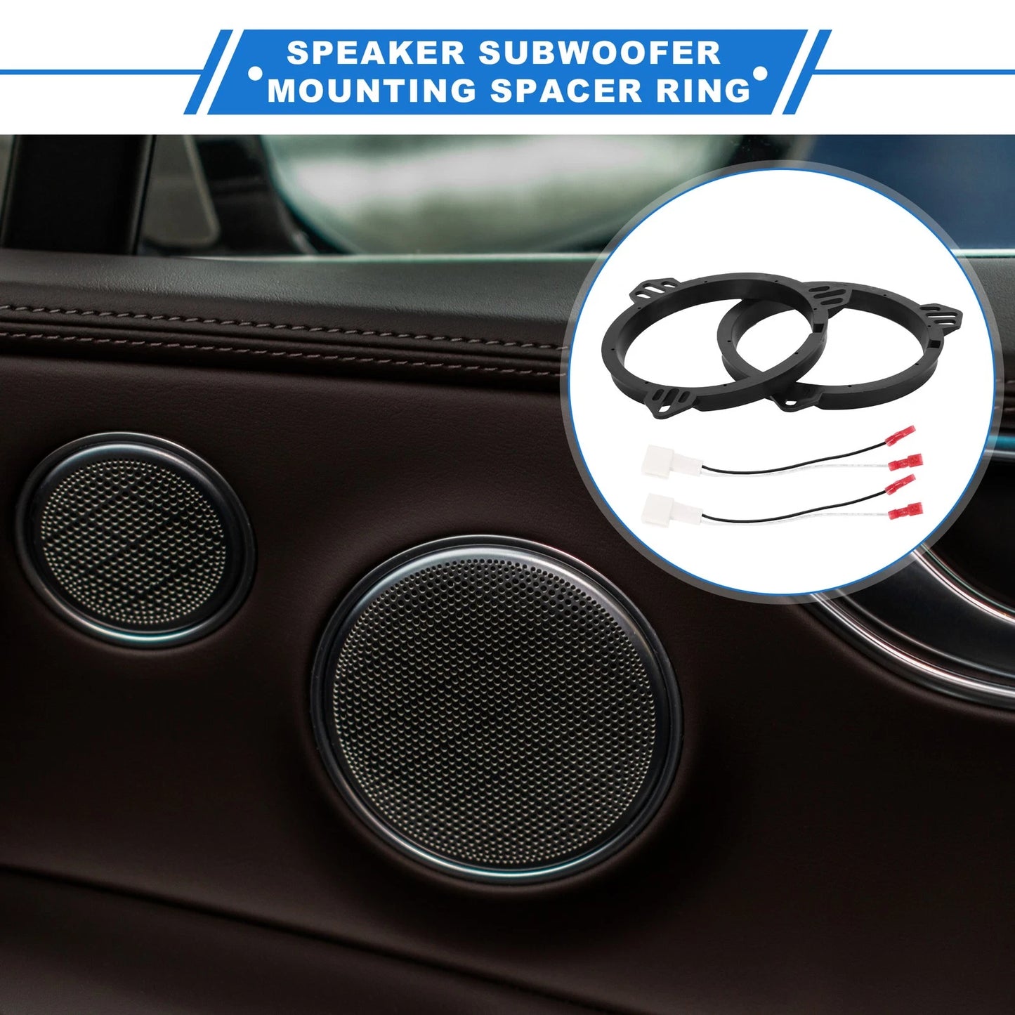 2 x 6.5in Speaker Spacer Ring Tweeter Spacer Adapter for Scion TC (2005–2010)