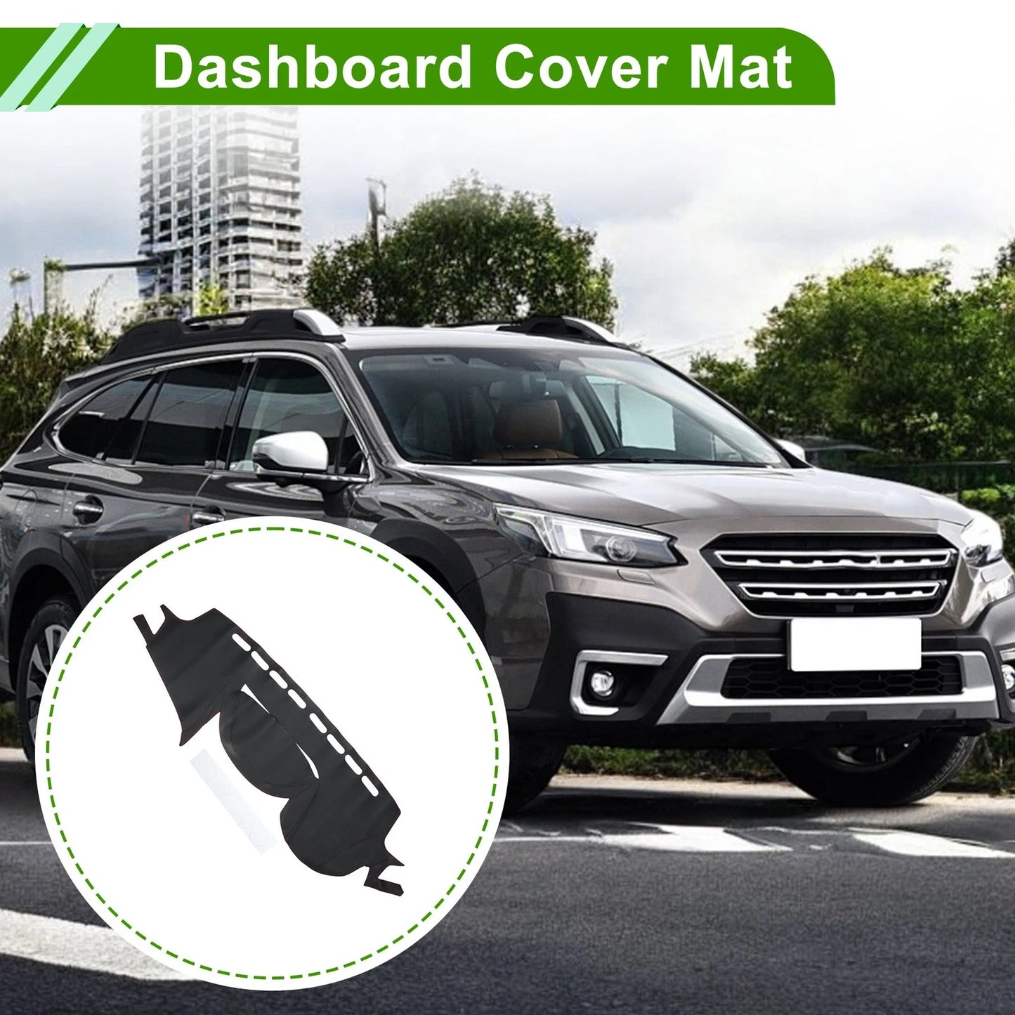 Dashboard Cover Mat for Subaru Outback 2014 (2014) - Black Red