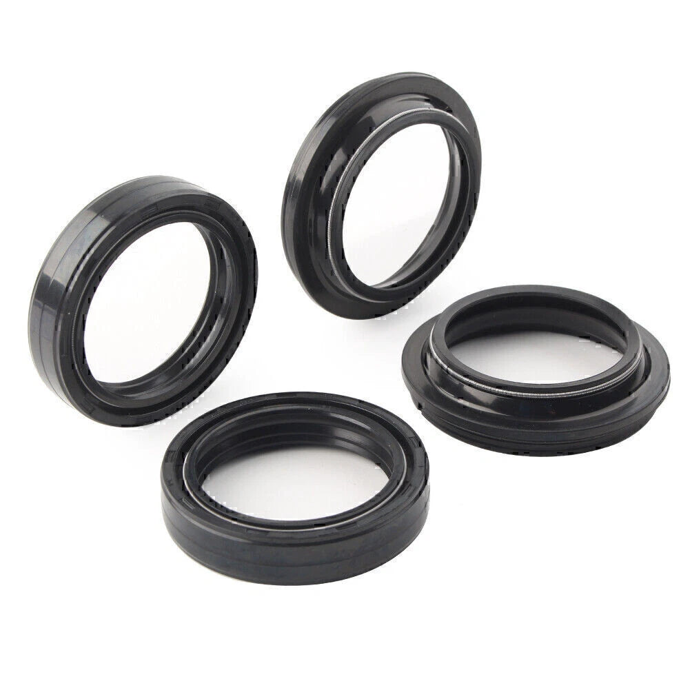 4 x Black 43x55mm Motorcycle Front Fork Damper Shock Absorber Seal