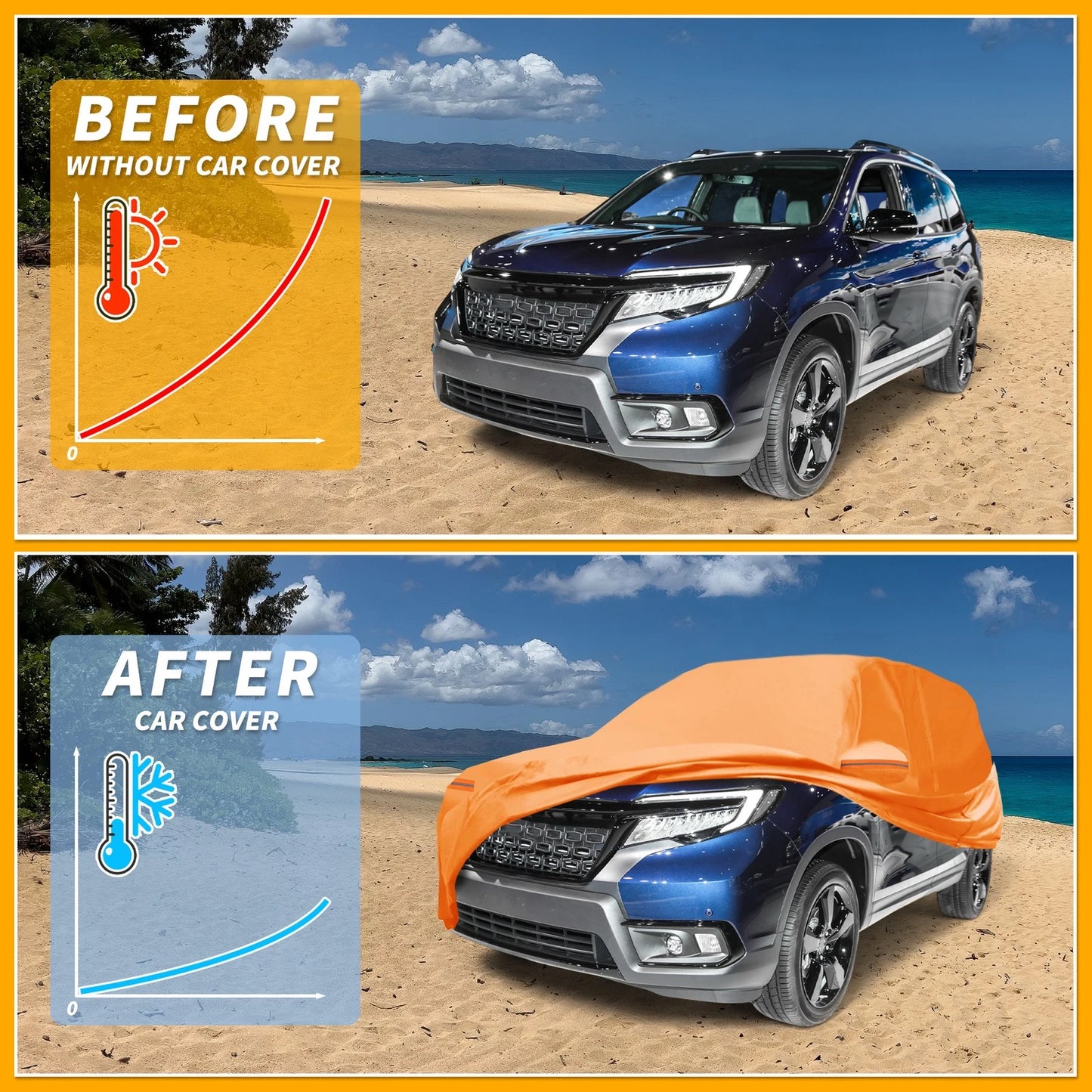 Waterproof All Weather Car Cover for Honda Passport (1994-2002)