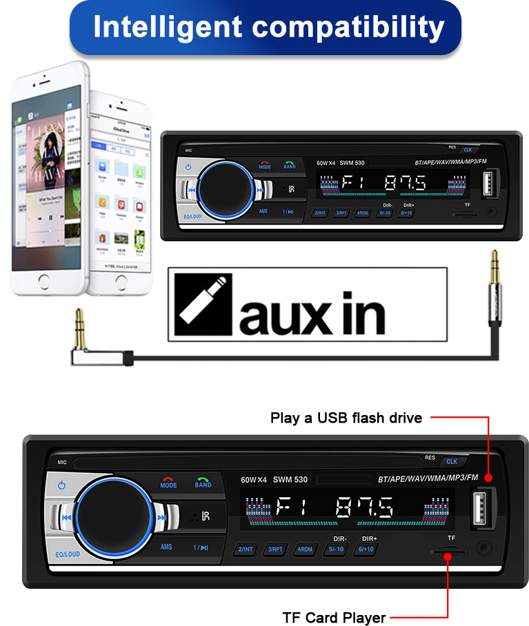 Bluetooth Music Radio 1DIN Car Stereo MP3 Player for Nissan Navara (2006-2015)