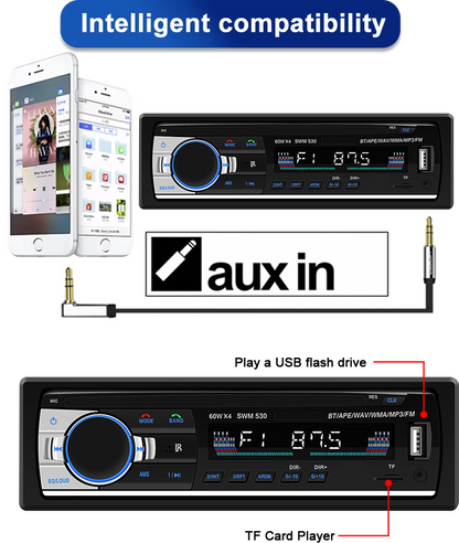 Bluetooth Music Radio 1DIN Car Stereo MP3 Player for Nissan Navara (2006-2015)
