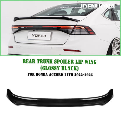 Gloss Black Rear Boot Spoiler Lip for Honda Accord (2022-2025)