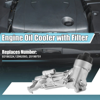 Engine Oil Cooler Oil Filter Housing with Gasket for Chevy Cruze Aveo