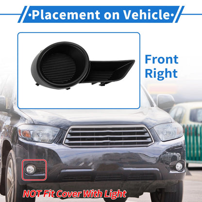 1 Pc Front Bumper Fog Light Cover for Toyota Highlander