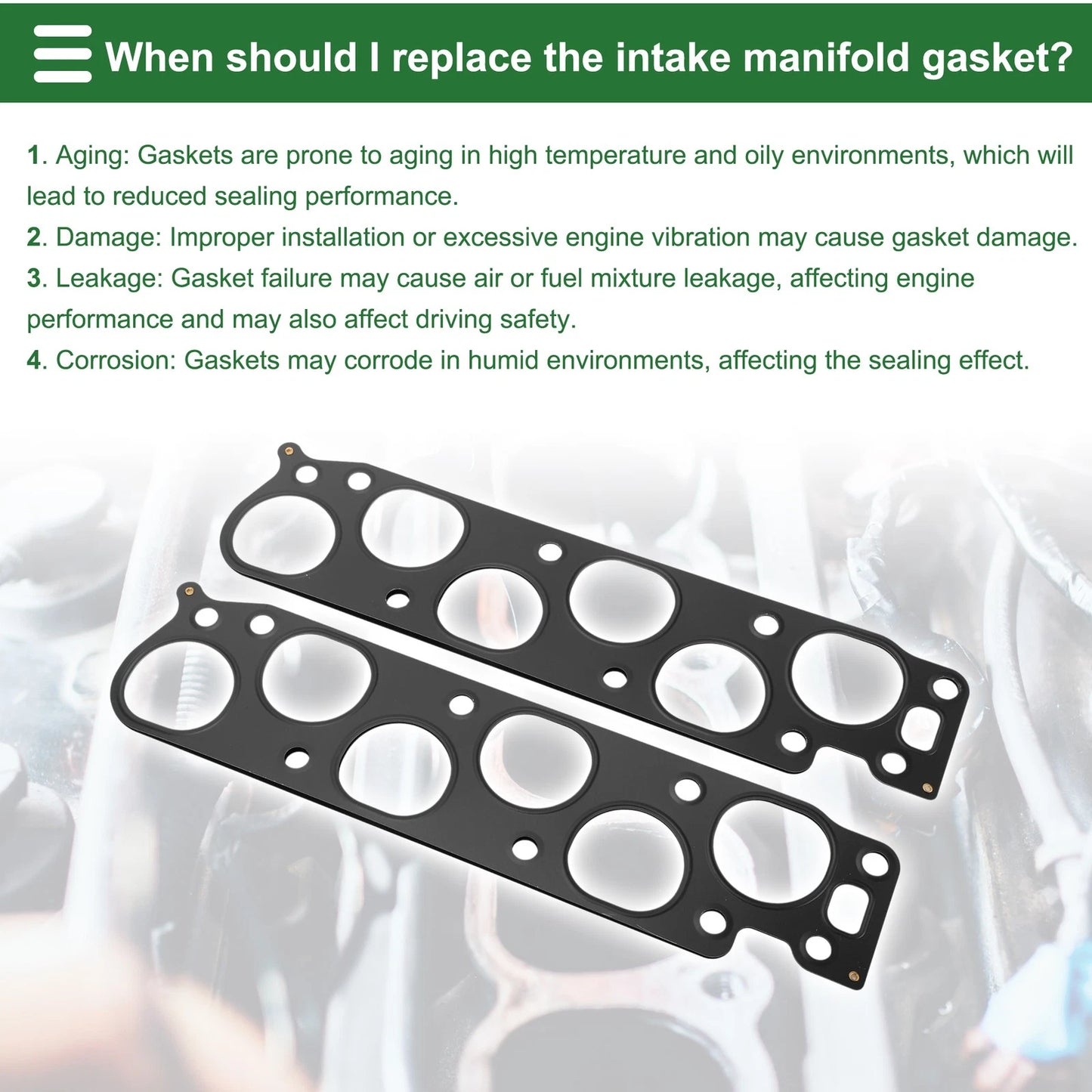 Upper Engine Intake Manifold Gasket for Honda Accord (1998-2003)