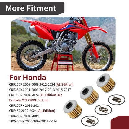 3 x Oil Filter for Honda CRF (2007–2023)