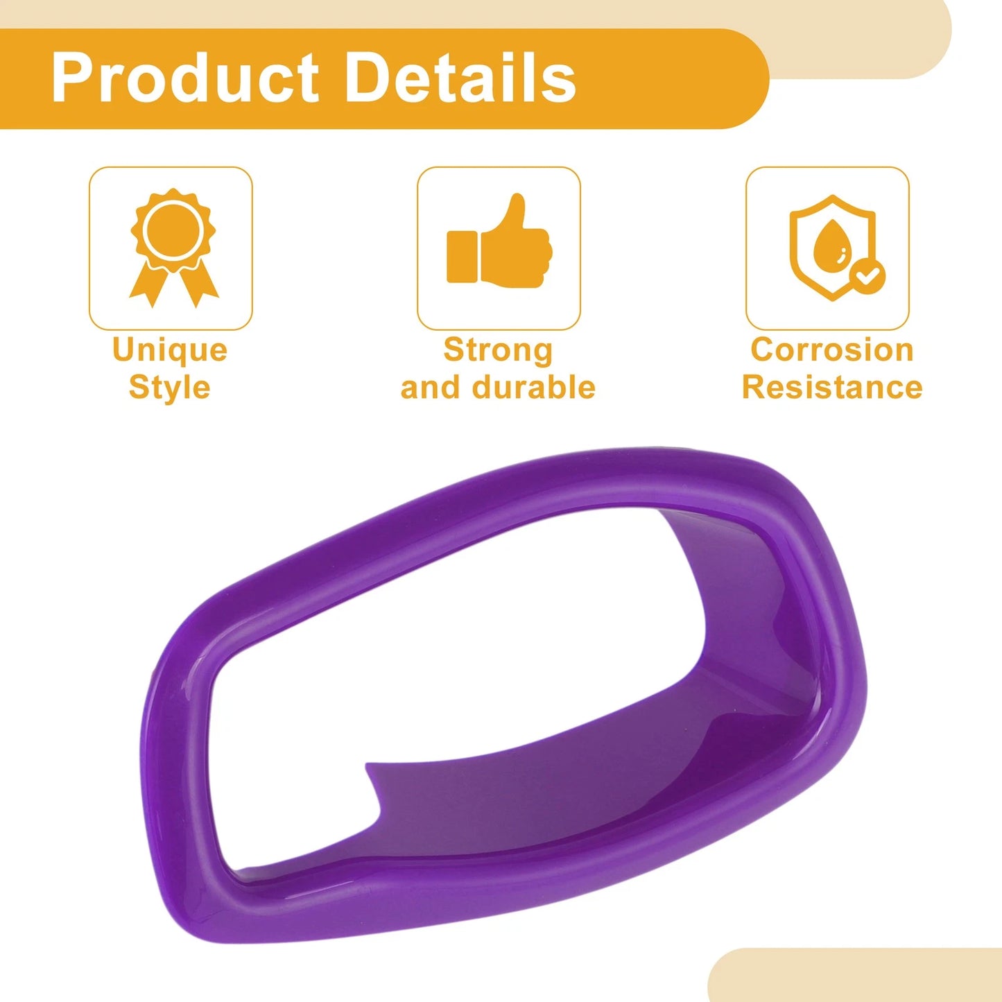 Purple ABS Interior Door Handle Bowl Cover Trim for Jeep Renegade (2015-2023)