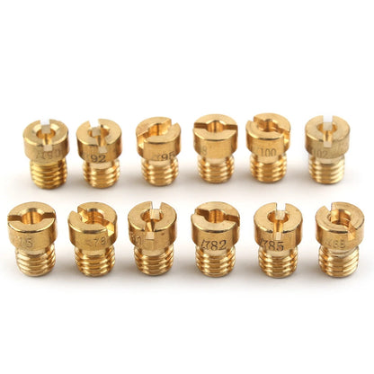 6mm Carburetor Main Jets for Dellorto SHA PHBG (75-102) - 12pcs