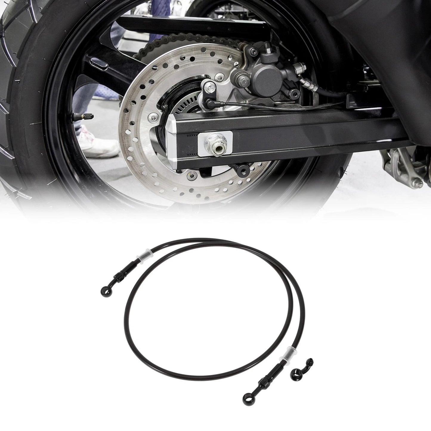 130cm Brake Clutch Oil Hose Line Nylon SS Wire Braided PU for Make Model
