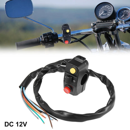 Switch / 7/8 22mm / Handlebar Switch with Horn Indicator Light for Motorcycle