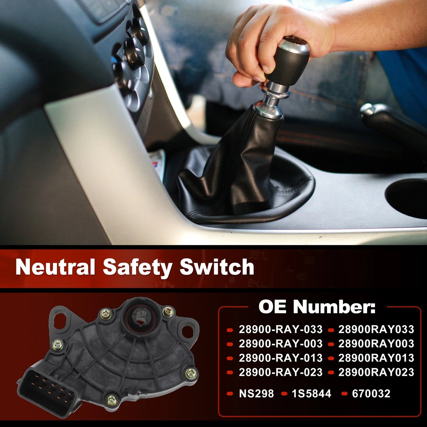 Transmission Position Sensor Neutral Safety Switch for Honda Accord (03-07)