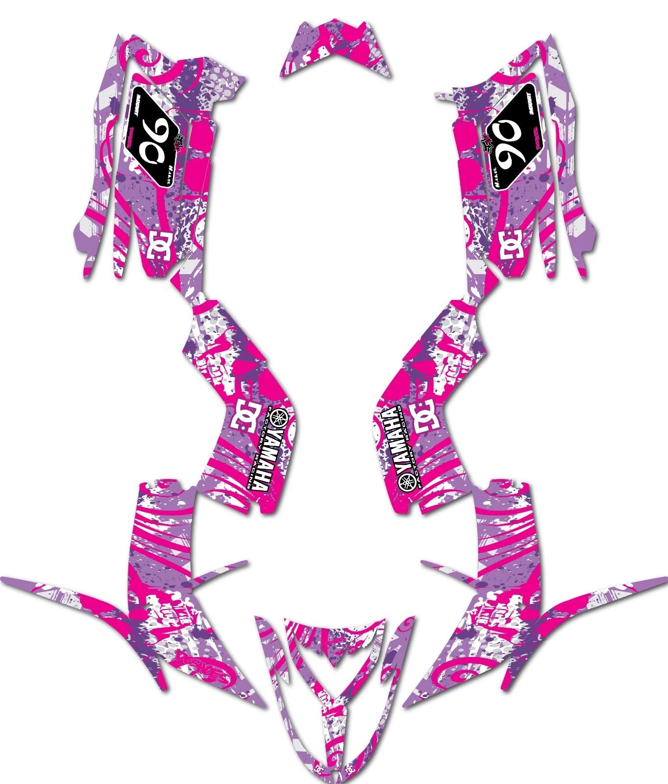 DC Chick Style Stickers Decals for Yamaha Raptor 90 (2016-2023)