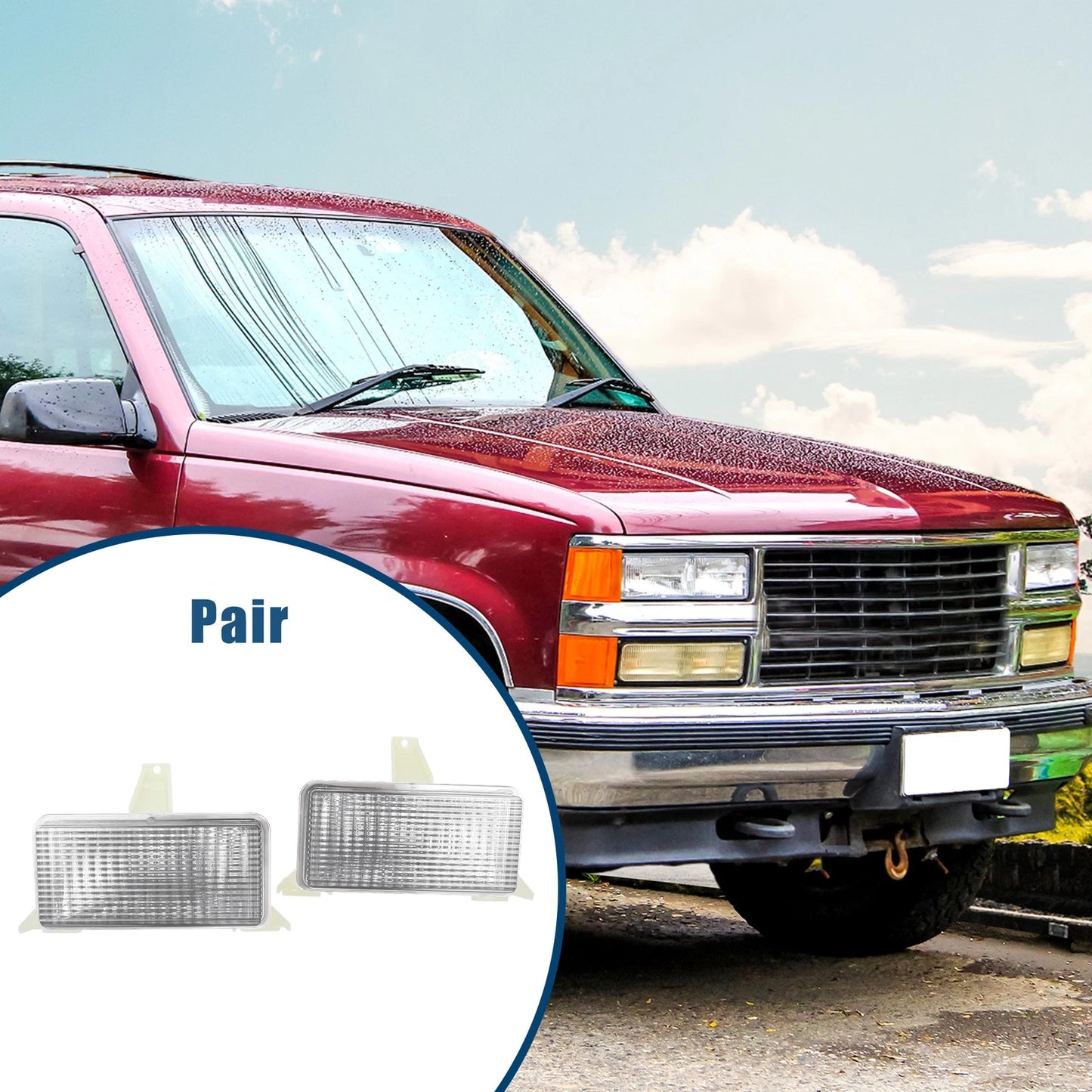 2x Car Lens Park Signal Lights Cover for Chevrolet Blazer (1983 - 1984)