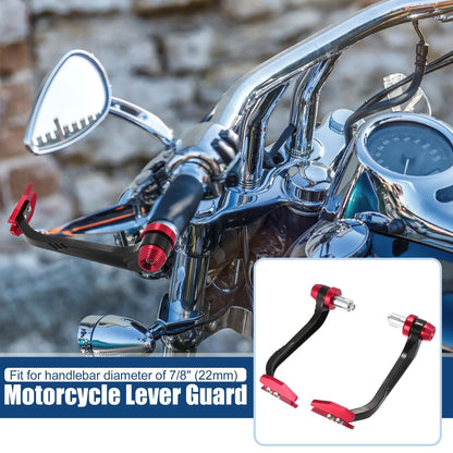 1 Pair / 7/8" 22mm / Universal Lever Guard for Motorcycles Red