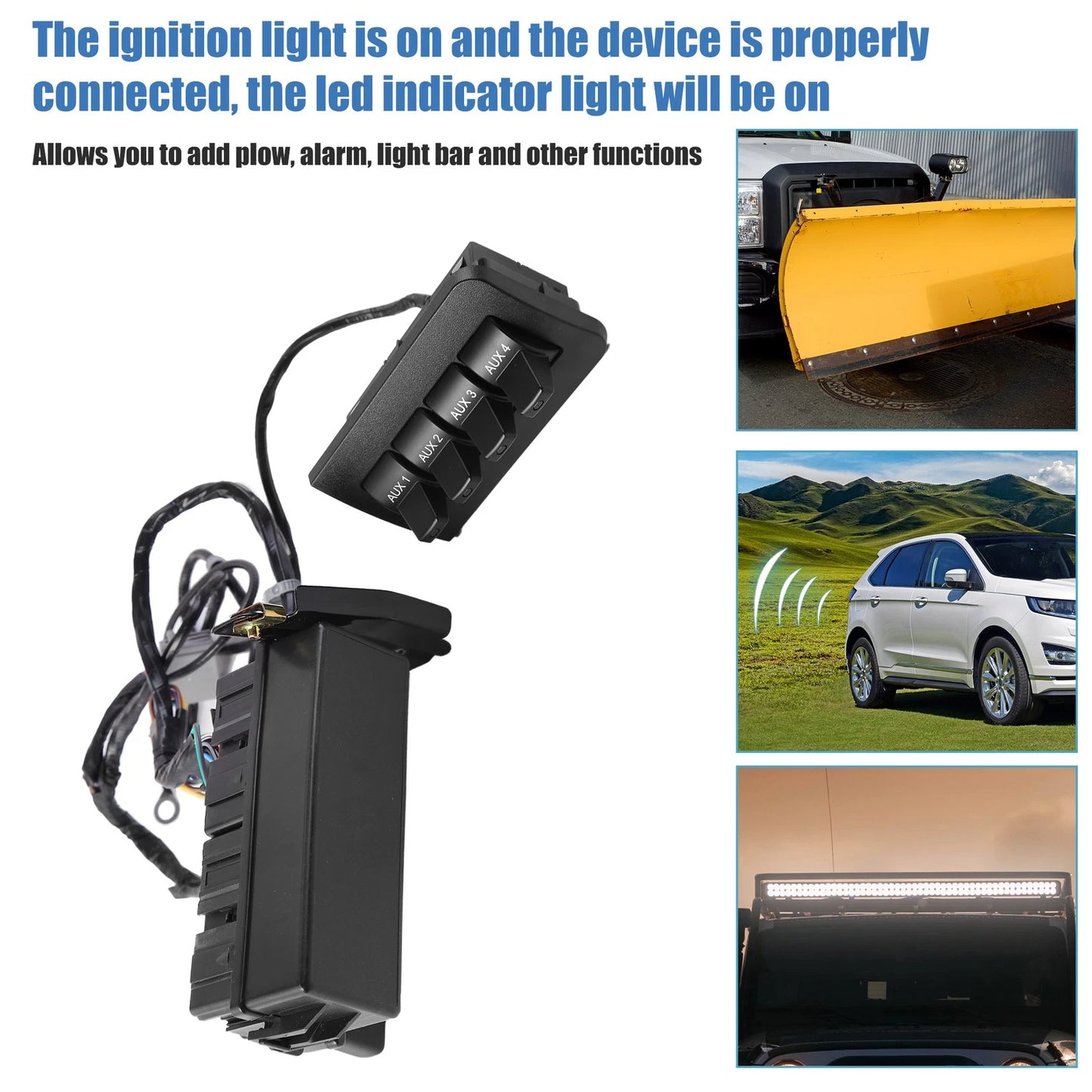 Auxiliary Upfitter Switch Panel Kit for Ford Super Duty (2017-2023)
