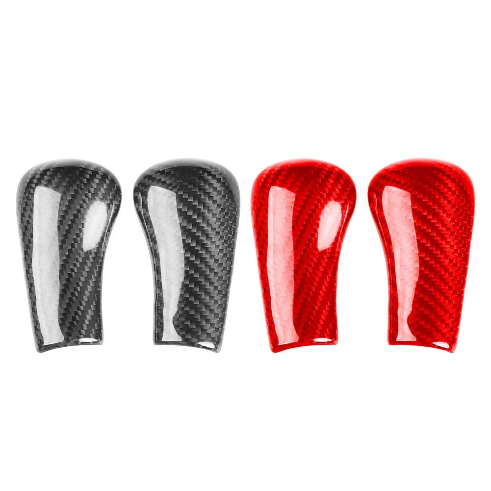 2 x Carbon Fiber Console Gear Shift Knob Covers for Nissan GTR R32 R33 R34