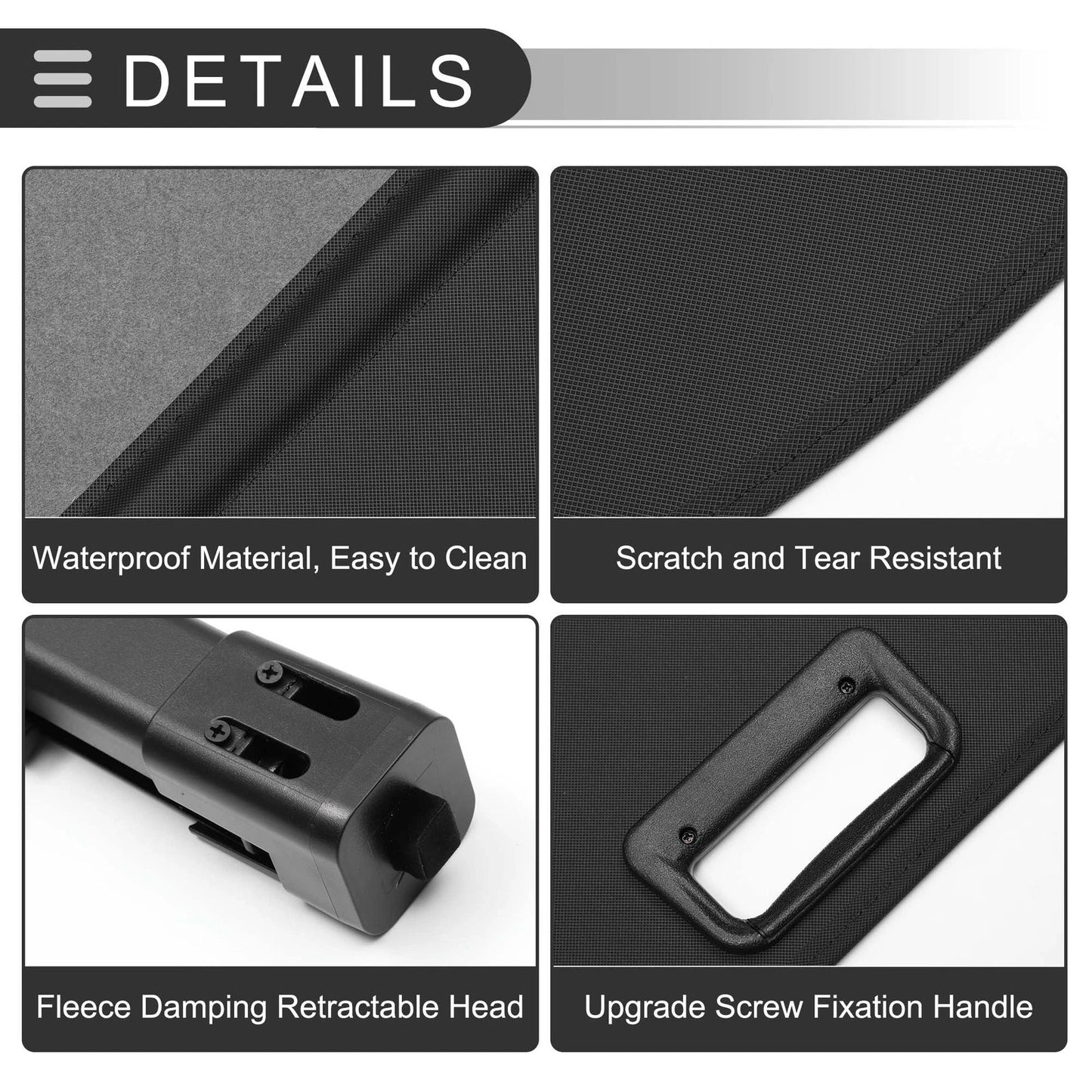 Retractable Cargo Cover for Jeep Cherokee 2019-2023 Gloss Black
