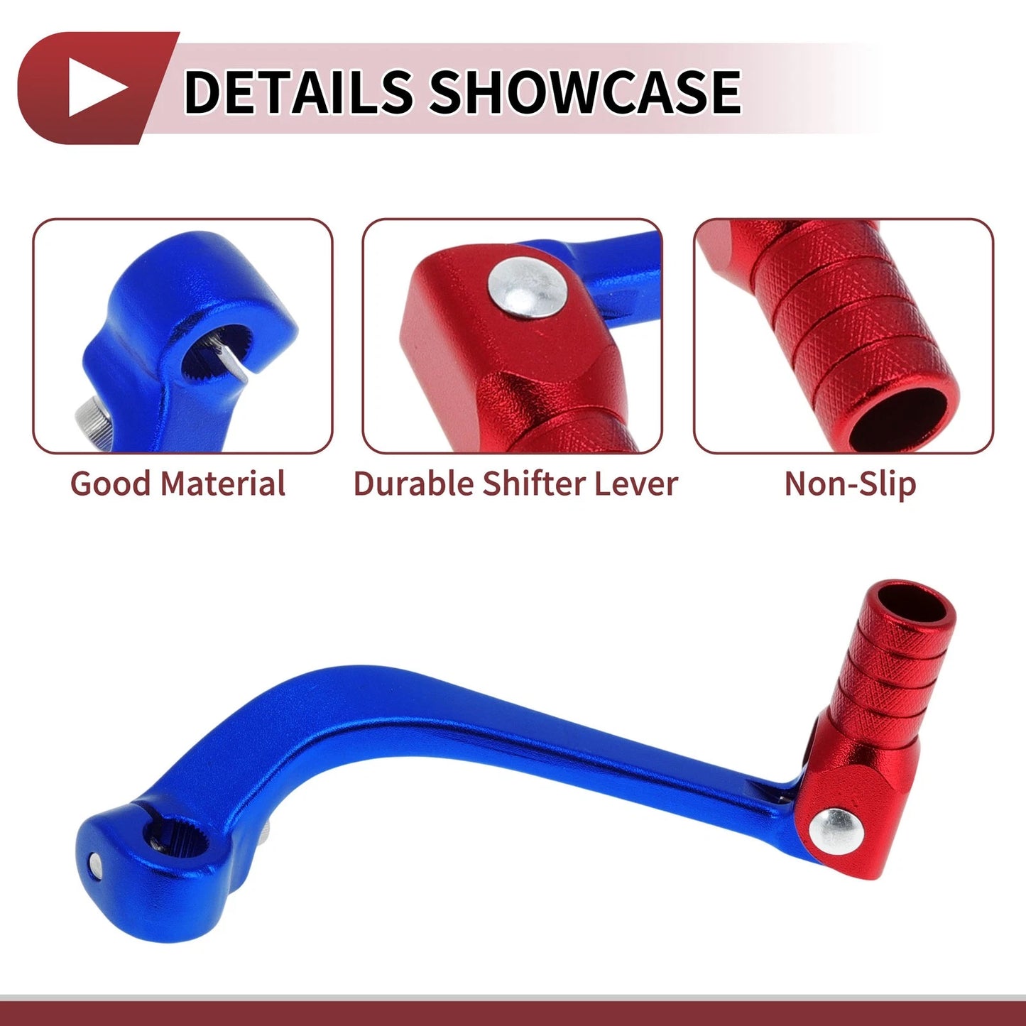 Folding Shifter Lever for Honda CRF110F 2013-2018 Blue & Red