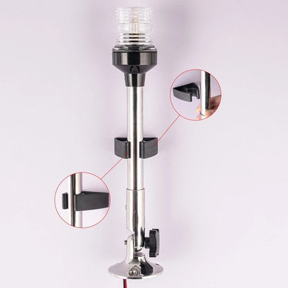 2pcs Boat Pole Clips for Securing Marine Lights & Equipment Stability
