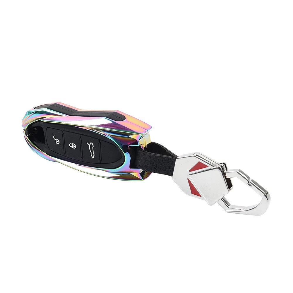 Remote Key Fob Case Shell Cover for Porsche 718 911 Macan Cayenne Cayman Boxster