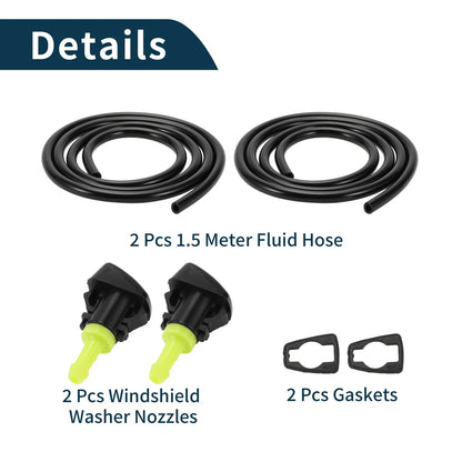 1 x Windshield Washer Nozzle With Fluid Hose for Dodge Grand