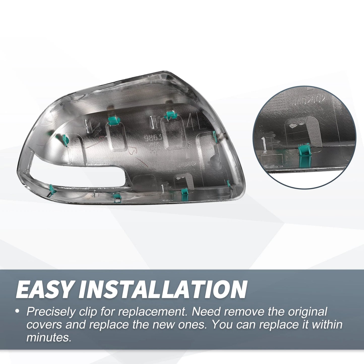 Rearview Mirror Cover Cap Chrome Plated for Toyota Hilux Vigo (2012-2014)