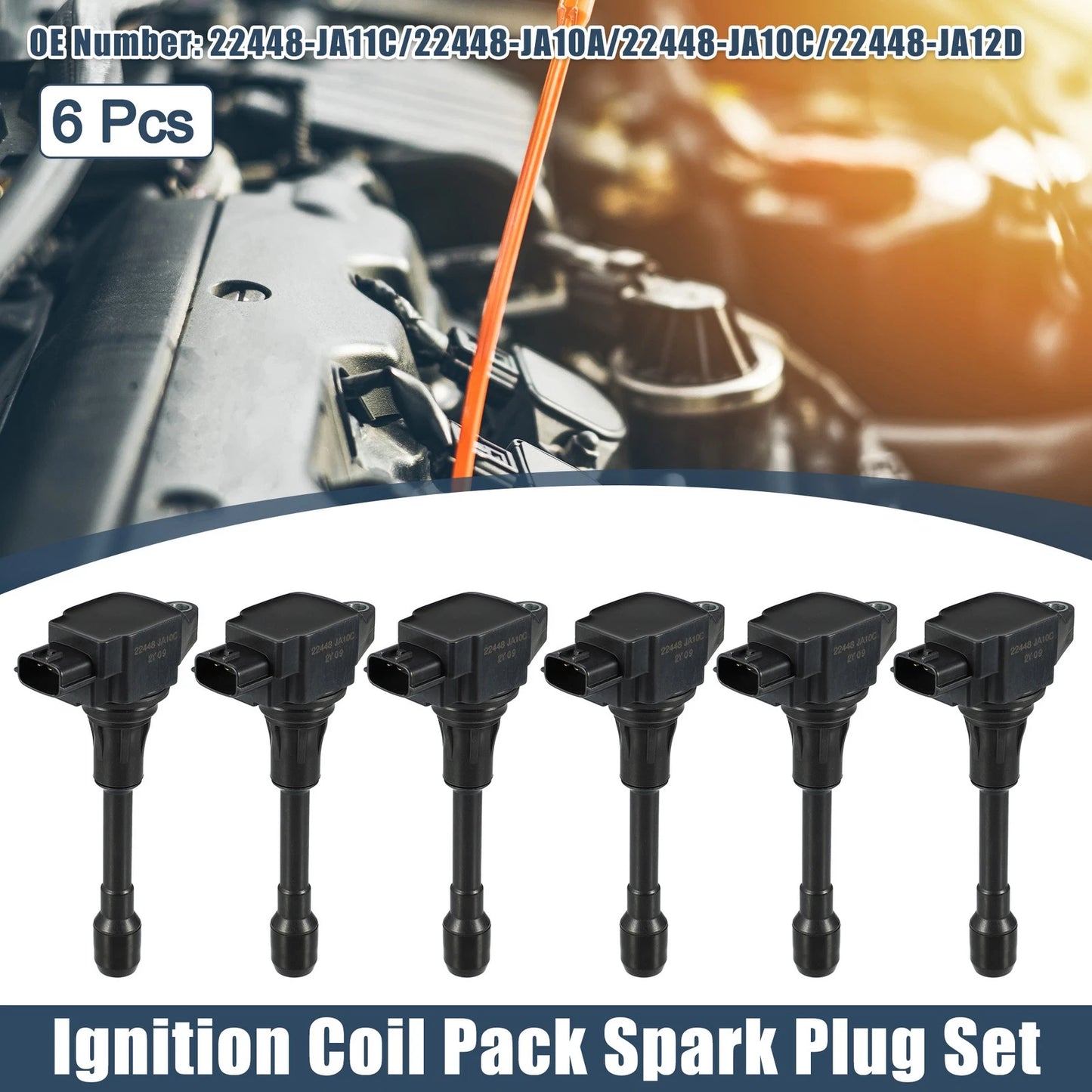 6 x Car Ignition Coils for Nissan 350Z Enthusiast Grand Touring (2003-2009)