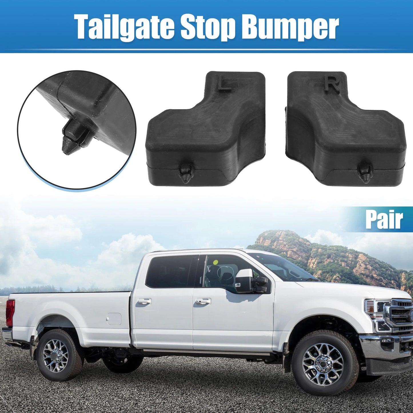 Tailgate Upper Rubber Bushing Bumper Cushion for Ford (2011-2014)