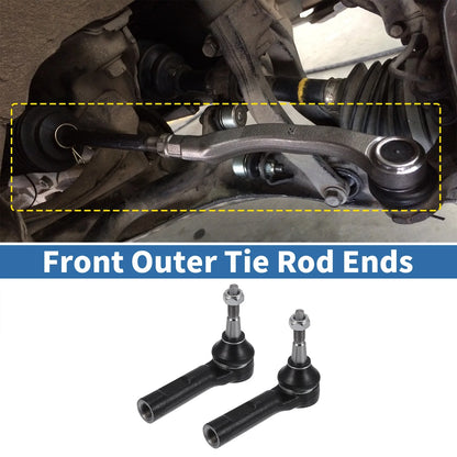 2 x Front Outer Tie Rod End Links for Buick LaCrosse Regal Verano