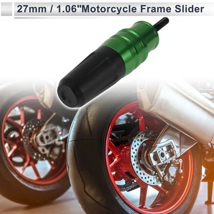 16mm Aluminum Alloy Motorcycle Slider Frame Bolt Nut 1 Set Green