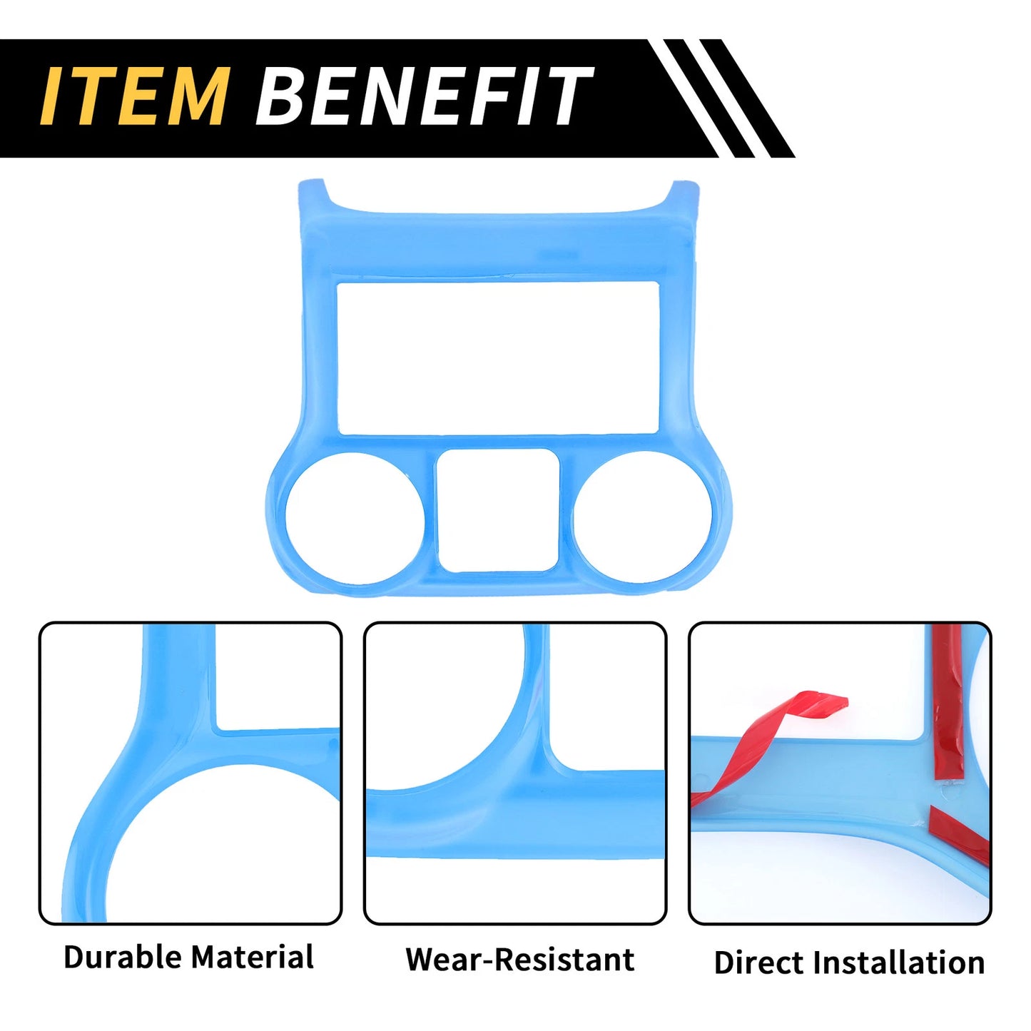 Central Console Dashboard Cover Trim for Jeep Wrangler JK JKU (2007-2018)