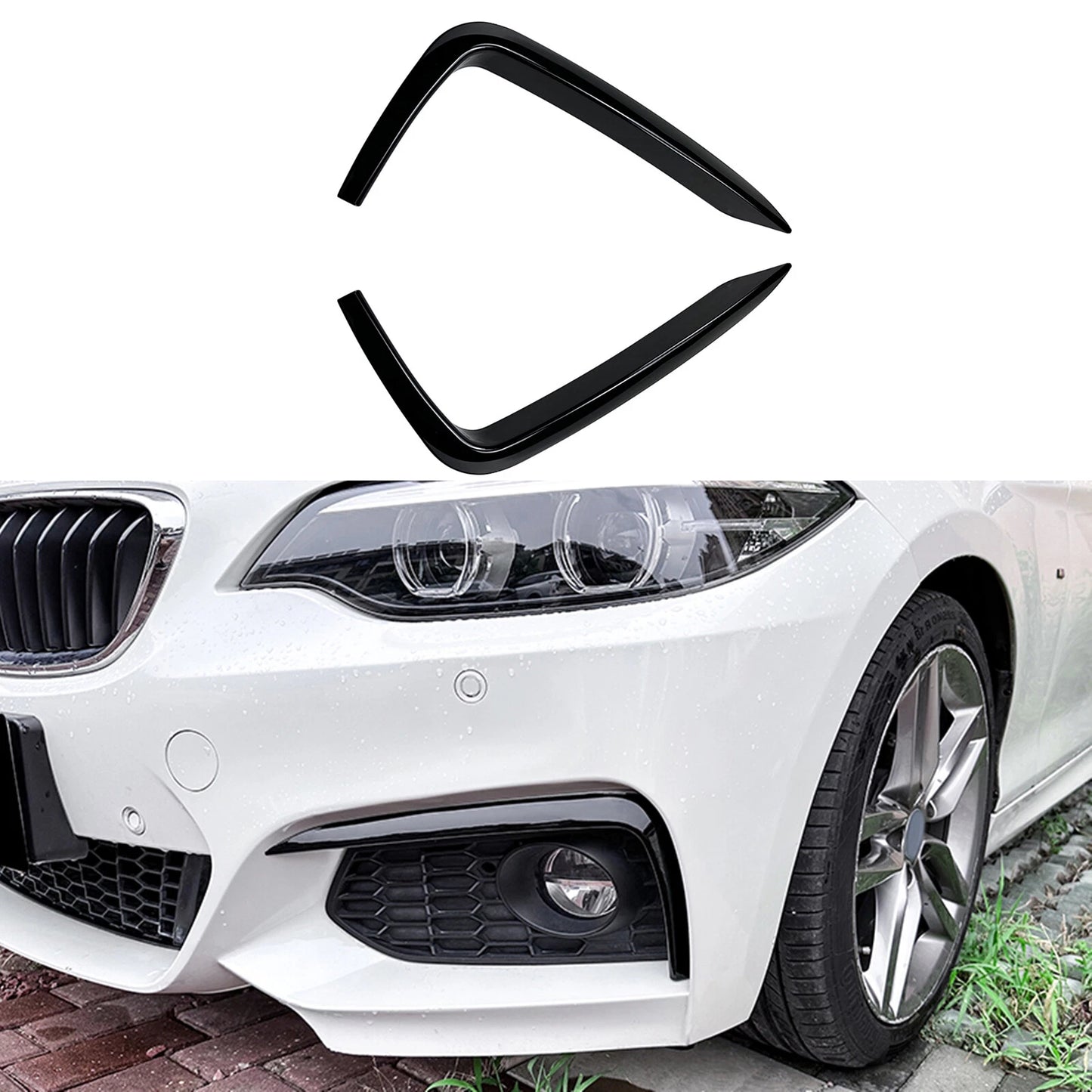2 x Front Side Air Vent Trims for BMW 2 Series F22 F23 M Sport (2014-2021)