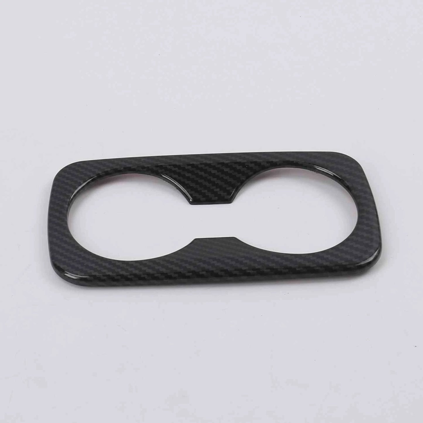 Rear Water Cup Holder Lid Carbon Fiber Cover Trim for Hyundai Tucson (2016-2020)