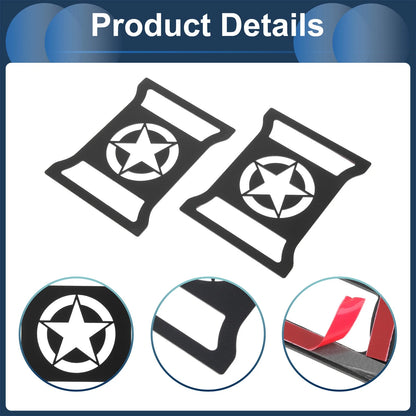 Headlight Trim Bezels 2 x for Jeep Wrangler (2011-2018) Black