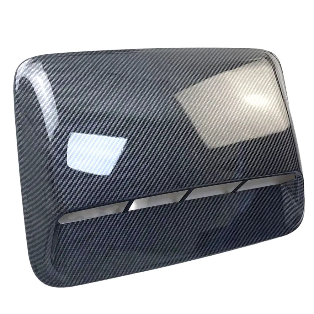 Carbon Fiber Look Air Flow Intake Hood Scoop Vent Cover for Car