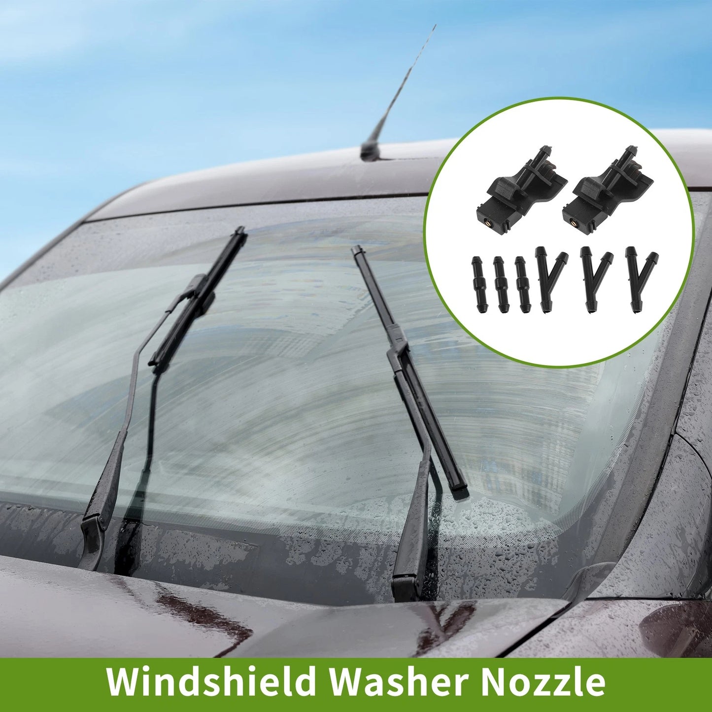 Windshield Washer Nozzle w/ Hose Connector for Scion xD